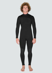 Vissla Men's 7 Seas 3/2mm Chest Zip Fullsuit Wetsuit - Stealth