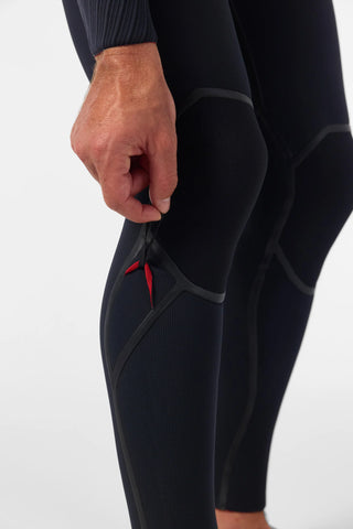 O'Neill Men's Hyperfreak Fire 3/2mm+ Chest Zip Fullsuit Wetsuit - BlackBlack