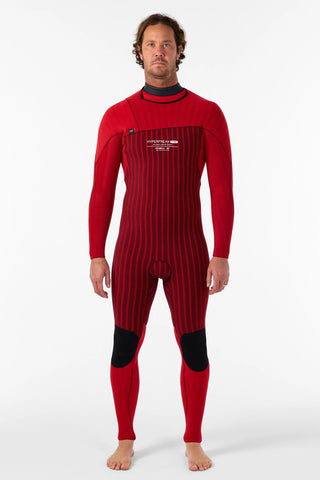 O'Neill Men's Hyperfreak Fire 3/2mm+ Chest Zip Fullsuit Wetsuit - BlackBlack