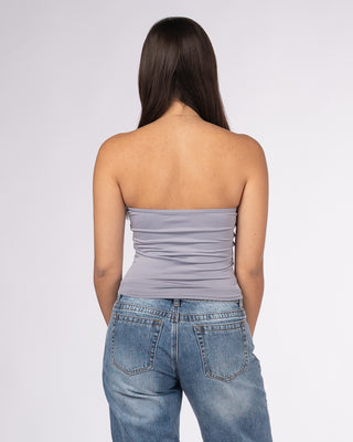 Meara Tube Top - Steel