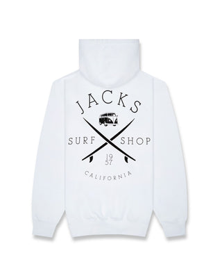 Bus Stop Classic Pullover Hoodie - White
