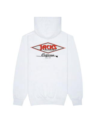 Cal Diamond Classic Pullover Hoodie - White