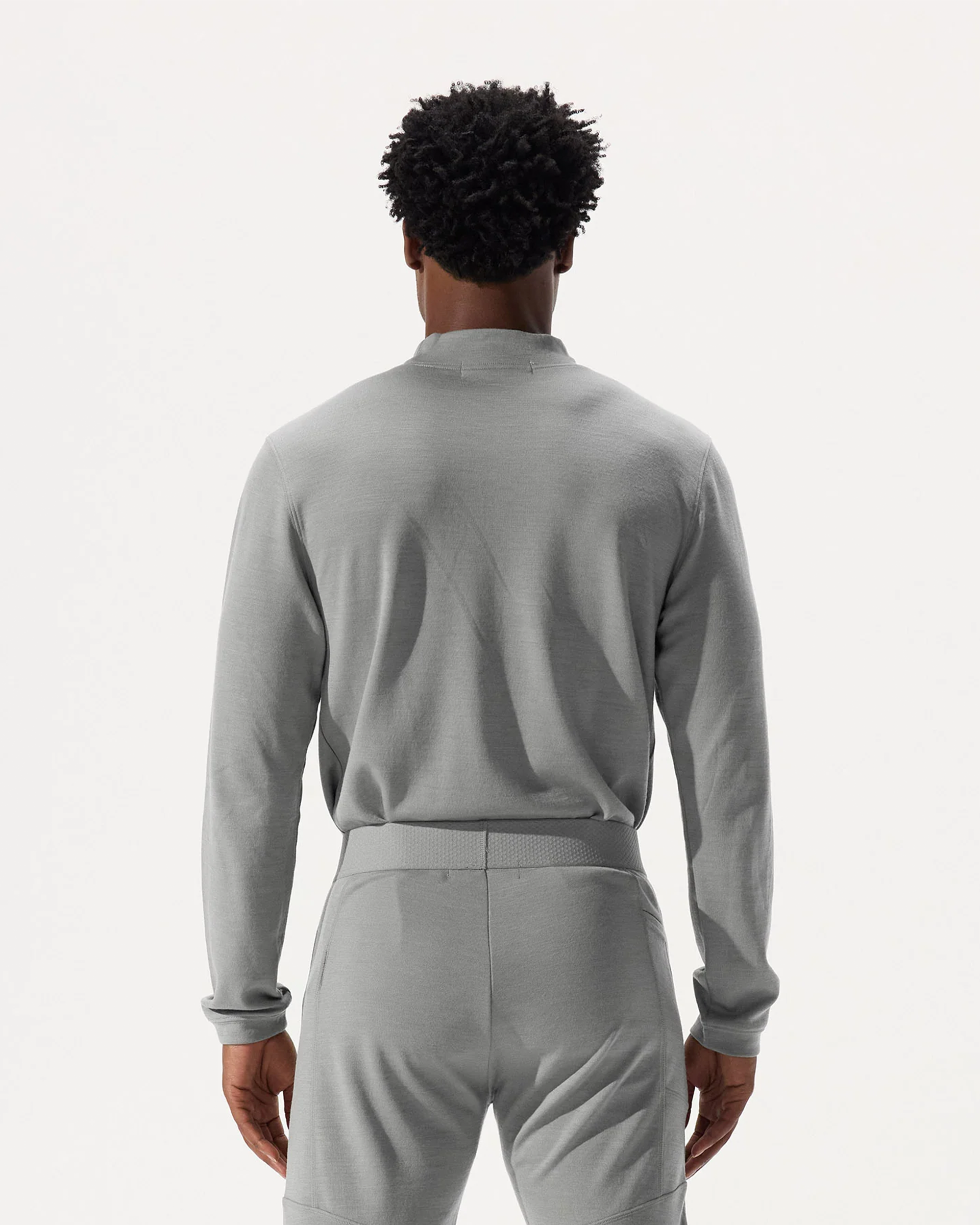 Whitespace Merino Mockneck - Rock Ridge