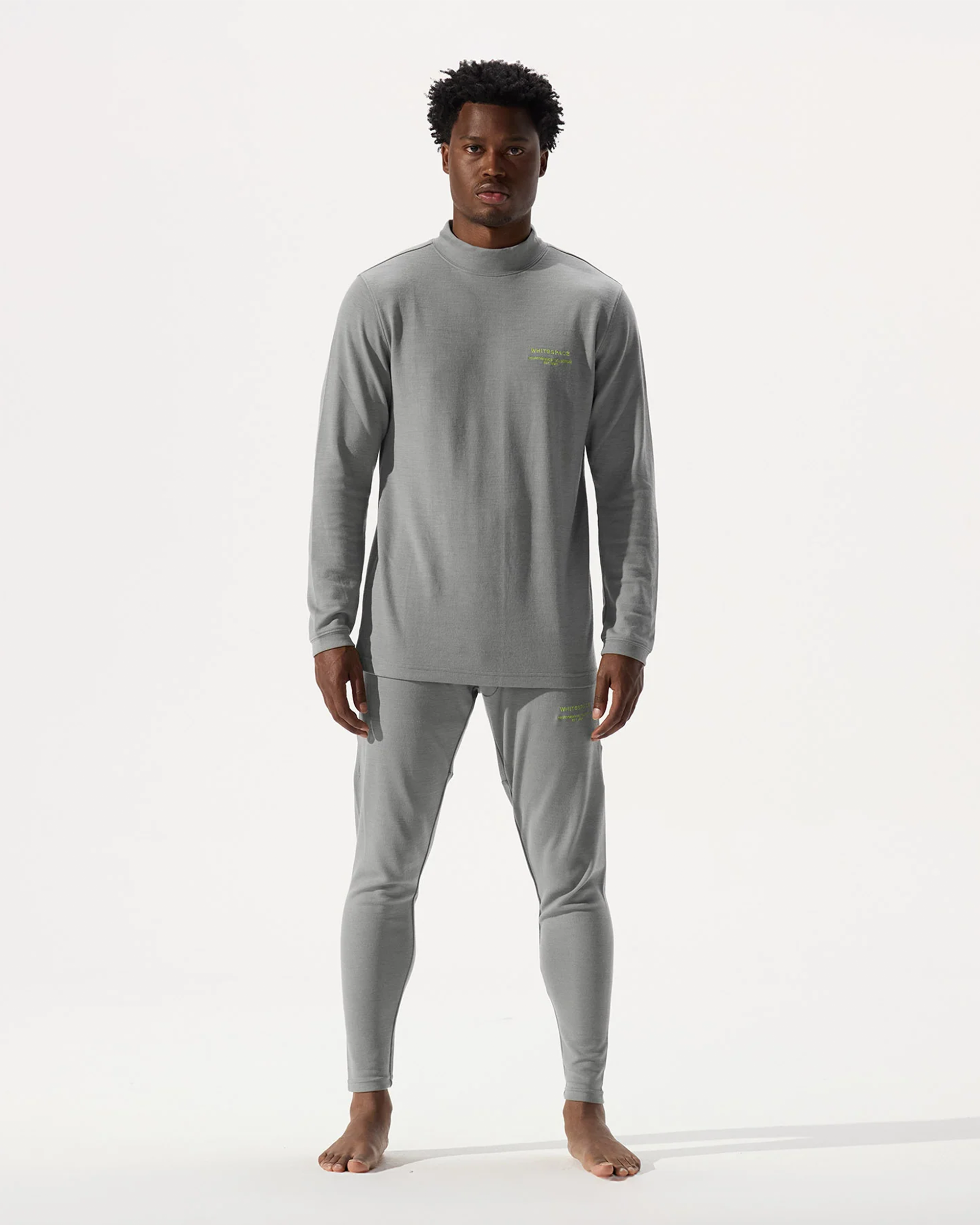 Whitespace Merino Mockneck - Rock Ridge