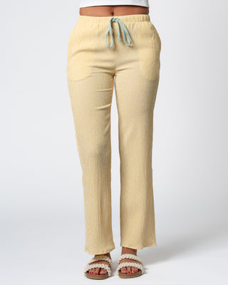 Myrtle Seersucker Pants - Yellow