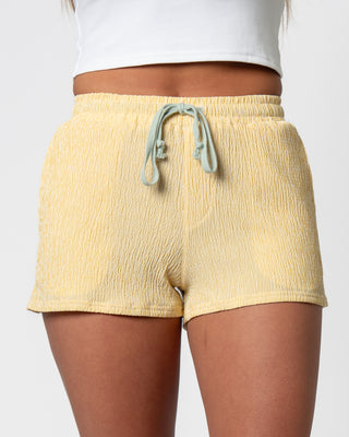 Myrtle Seersucker Shorts - Yellow