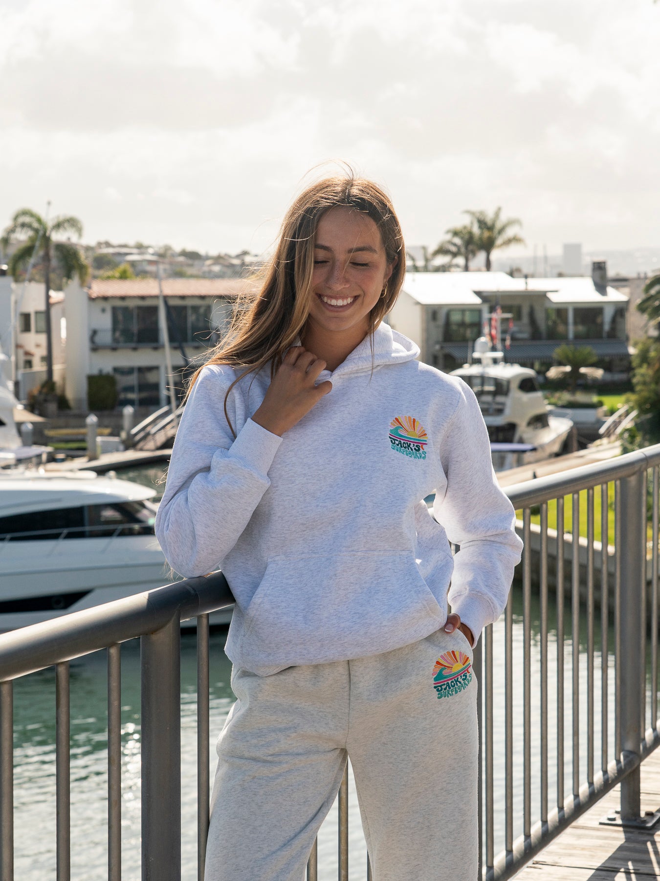 Jack's Surfboards Women's NB Balboa Pullover Hoodie - ASH