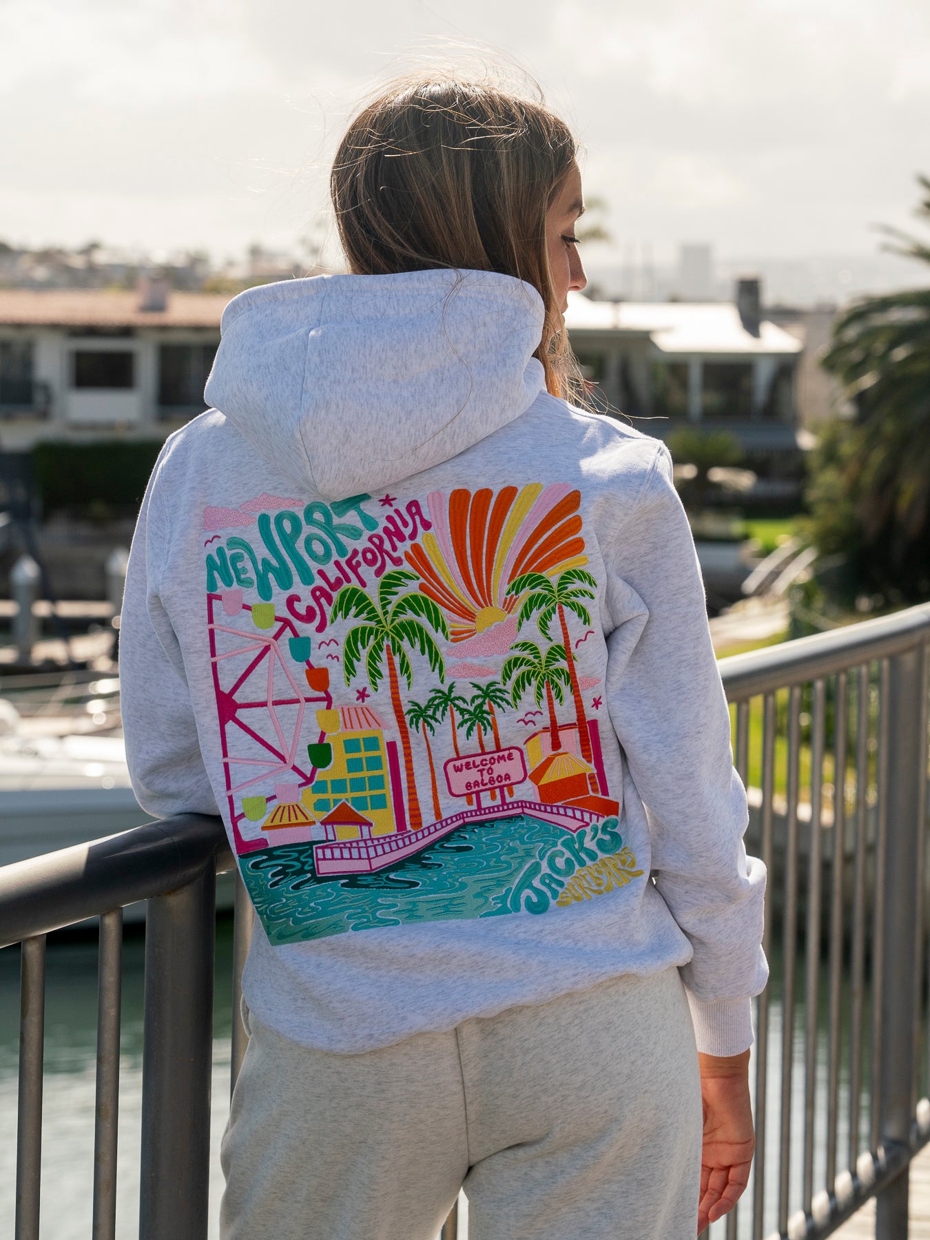 Jack's Surfboards Women's NB Balboa Pullover Hoodie - ASH