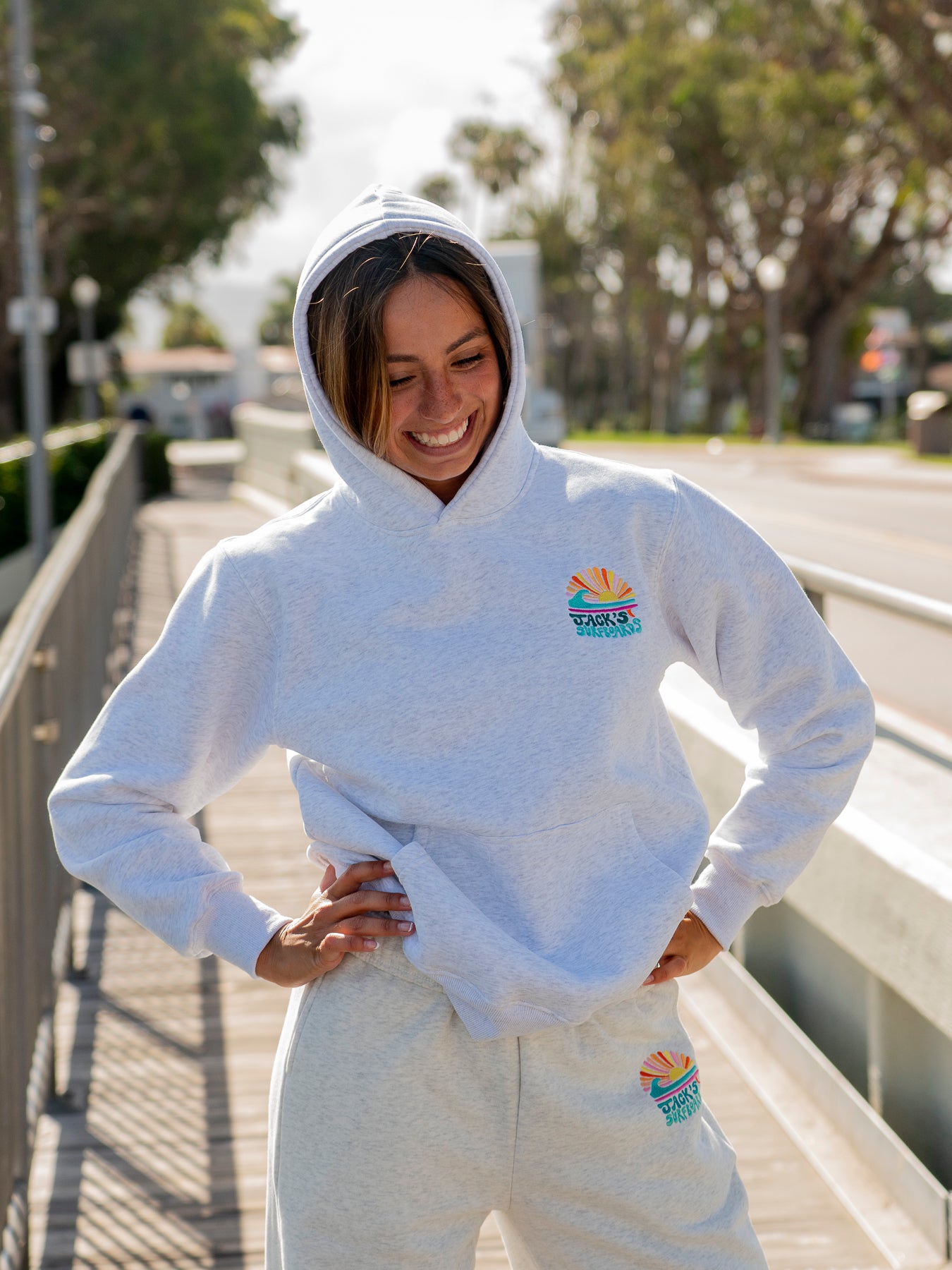 Jack's Surfboards Women's NB Balboa Pullover Hoodie - ASH