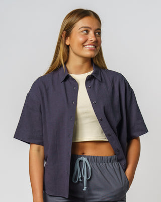 Life S/S Woven Shirt - Navy
