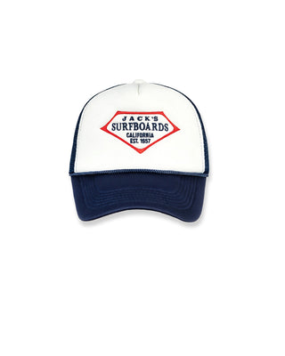 Trucker II Embroidered Hat - Navy/White