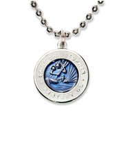 Jack's St. Christopher Necklace - Navy/ White