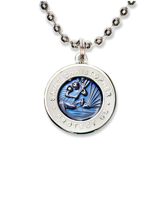 Jack's St. Christopher Necklace - Navy/ White