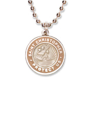 St. Christopher Necklace - Neutrals Tans