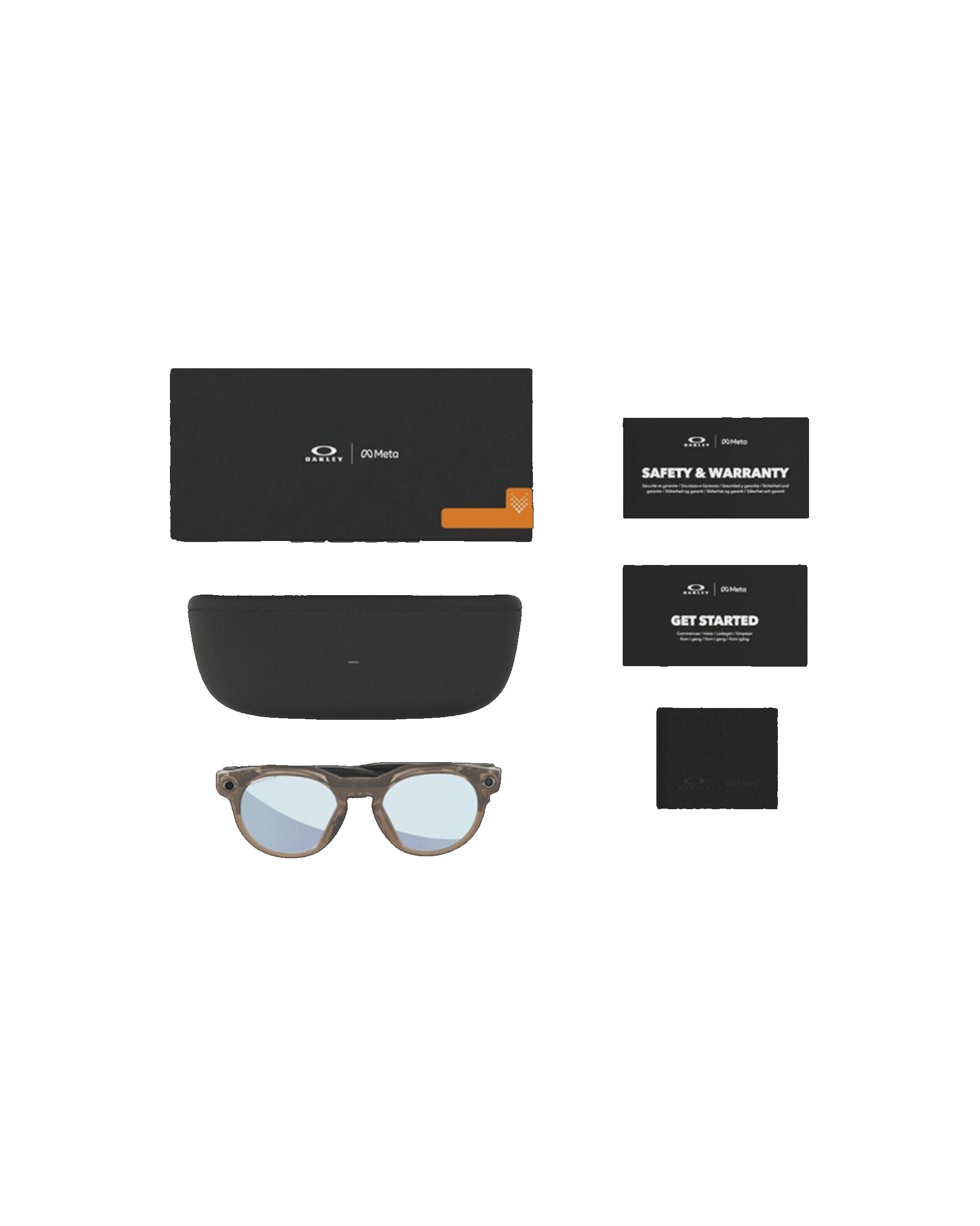 Oakley Meta HSTN Glasses - Brown Smoke/Prizm Deep Water Polarized Lenses