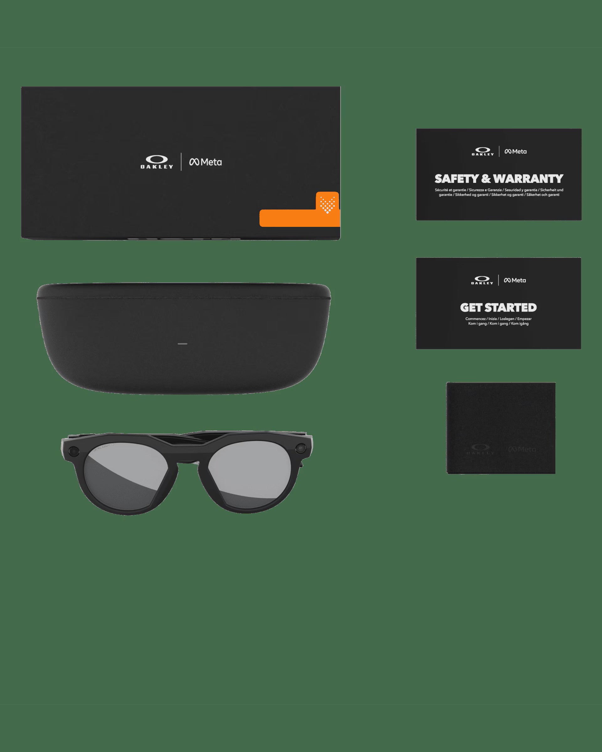 Oakley Meta HSTN Glasses - Prizm Black Polarized Lenses/Black Frame