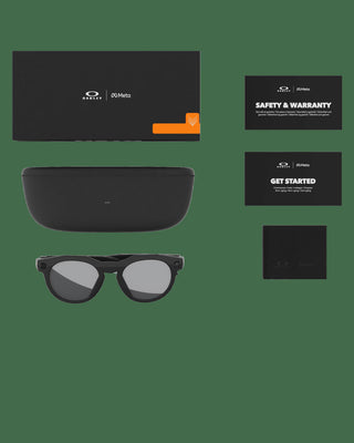 Oakley Meta HSTN Glasses - Prizm Black Polarized Lenses/Black Frame