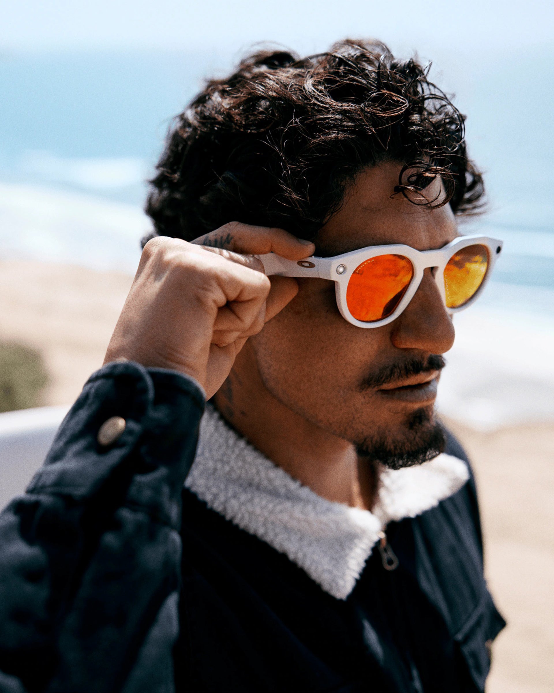 Oakley Meta HSTN Glasses - Prizm Ruby Lenses/Warm Grey Frame