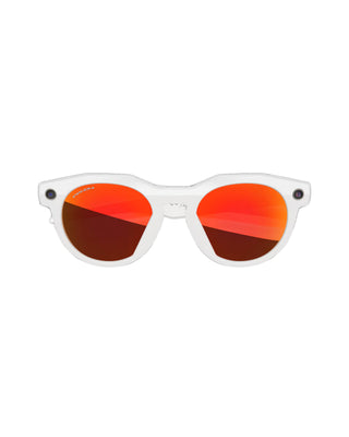 Oakley Meta HSTN Glasses - Prizm Ruby Lenses/Warm Grey Frame