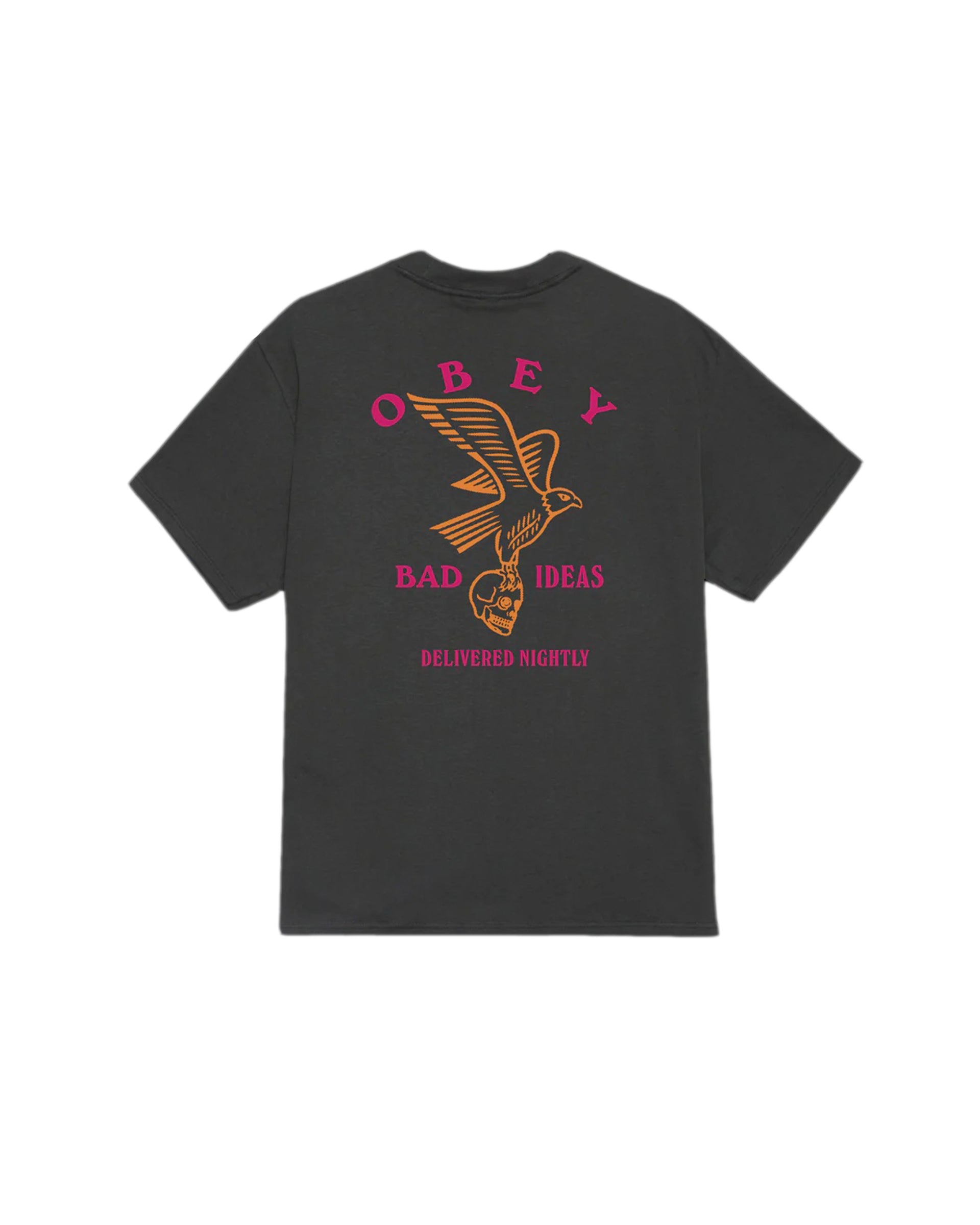 Obey Bad Ideas Eagle Classic Short Sleeve T-Shirt - Vintage Black