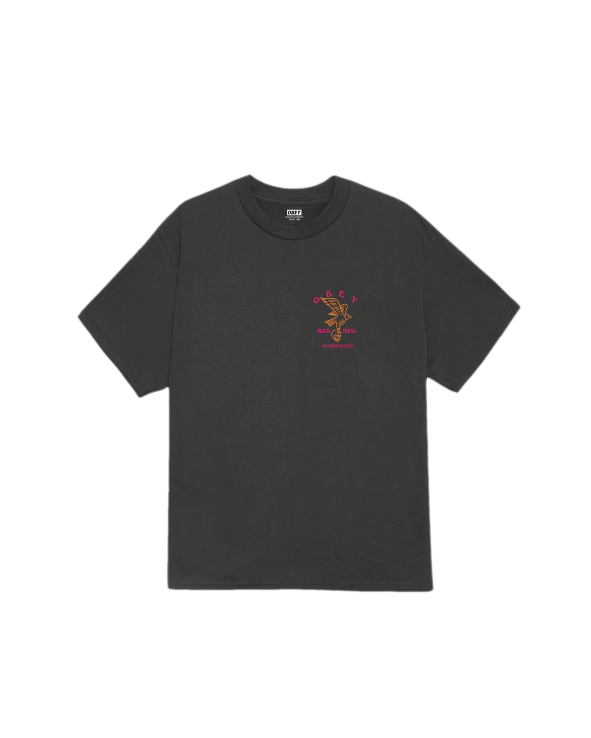 Obey Bad Ideas Eagle Classic Short Sleeve T-Shirt - Vintage Black