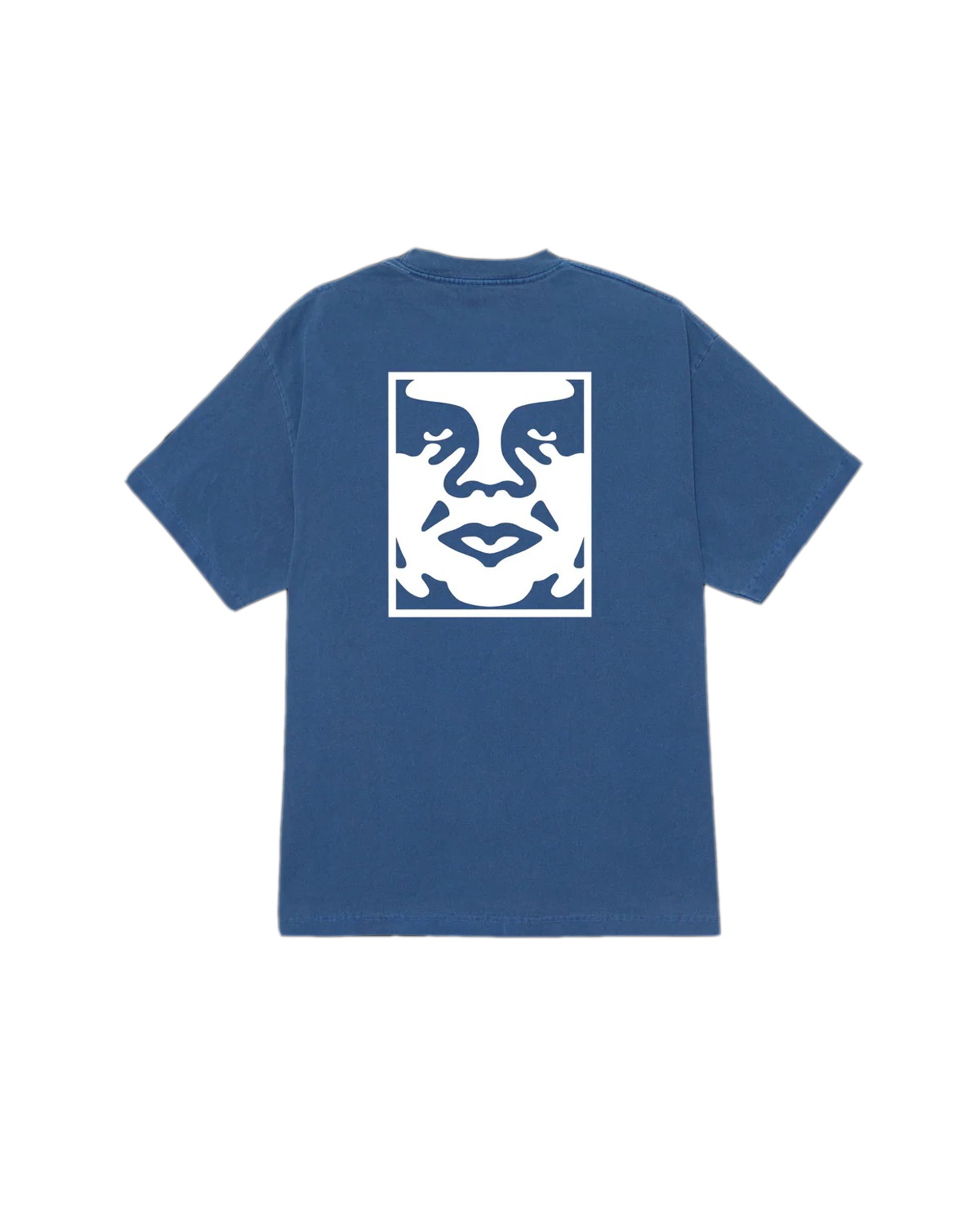 Obey Bold Icon Face Pigment Short Sleeve T-Shirt - Dark Denim