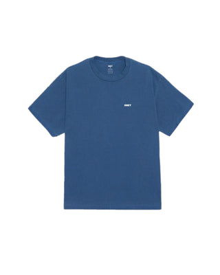 Obey Bold Icon Face Pigment Short Sleeve T-Shirt - Dark Denim