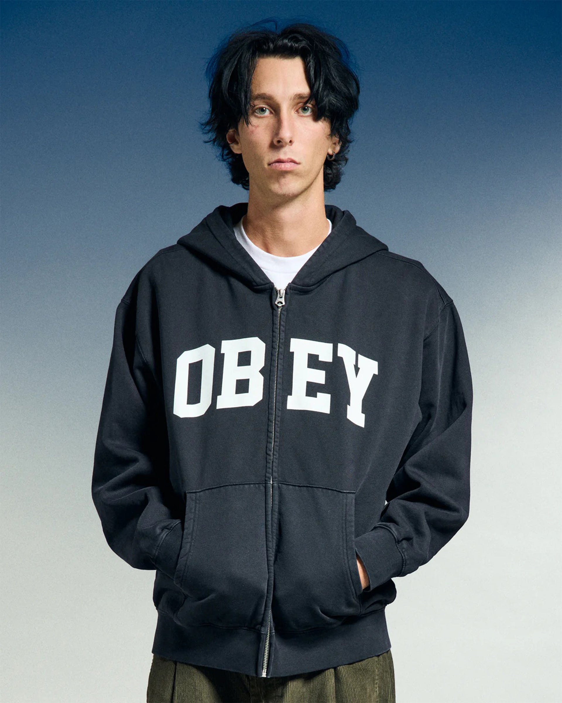 Control Faded Zip Hoodie - Digital Black Faded Wash – Jack's
