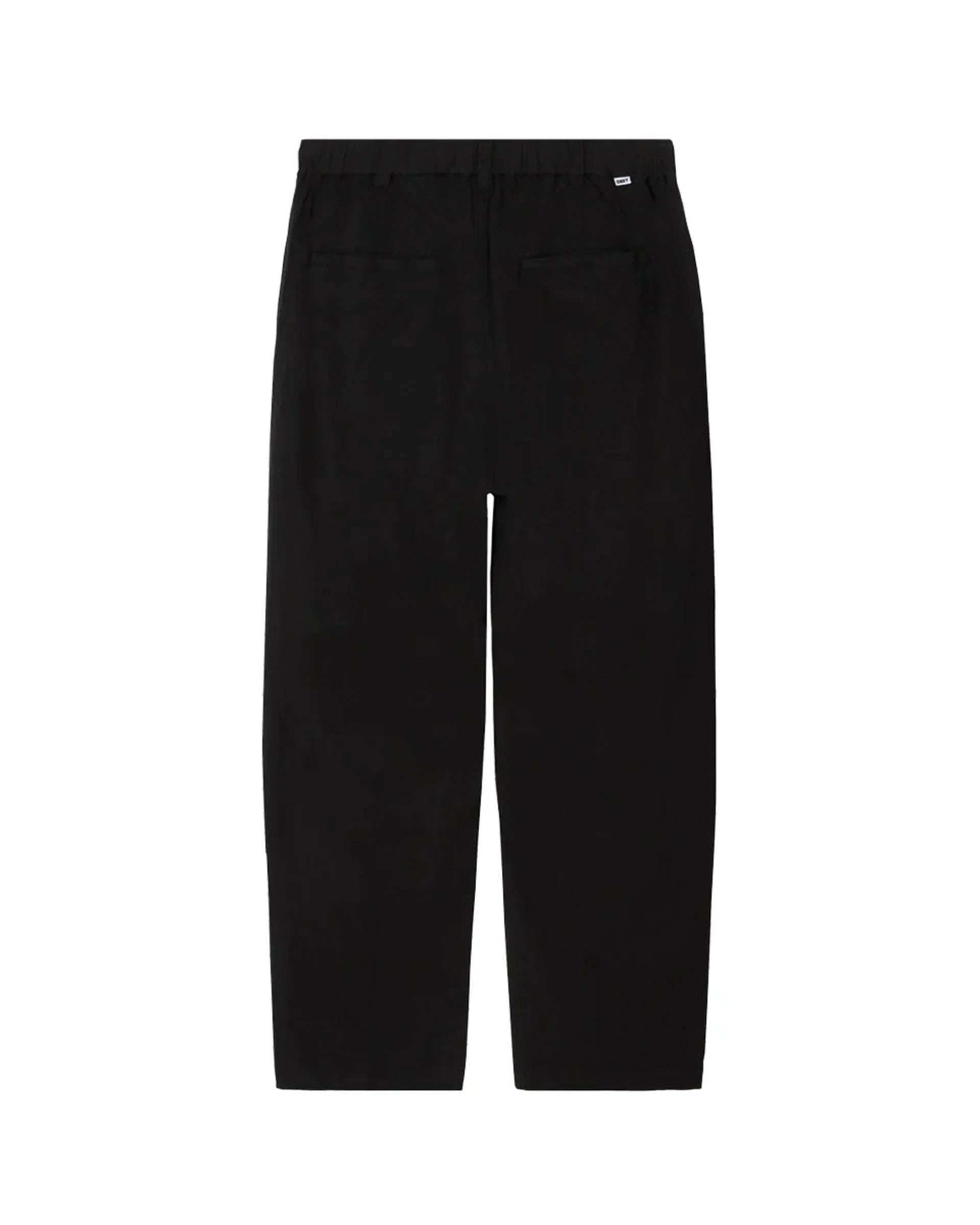 Foster Pleated Linen Pant - Black