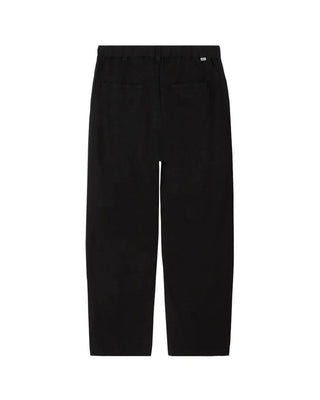 Foster Pleated Linen Pant - Black