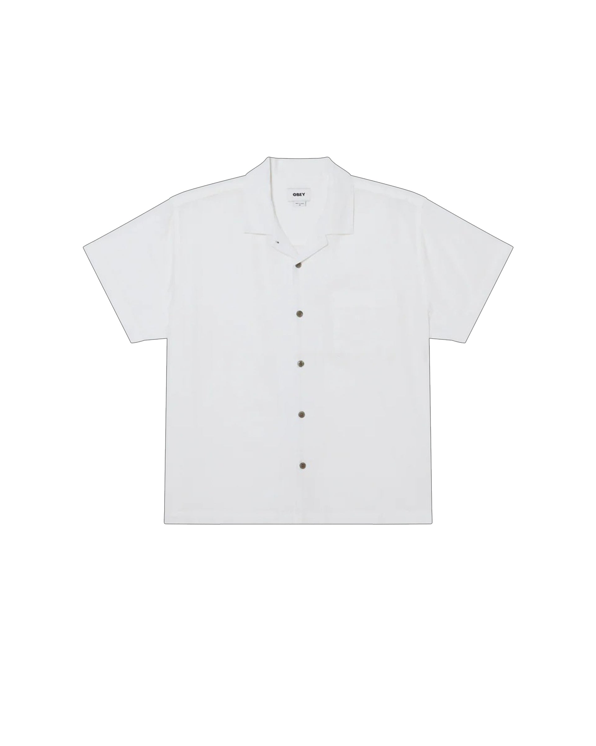 Obey Jasper Woven Short Sleeve Shirt - White