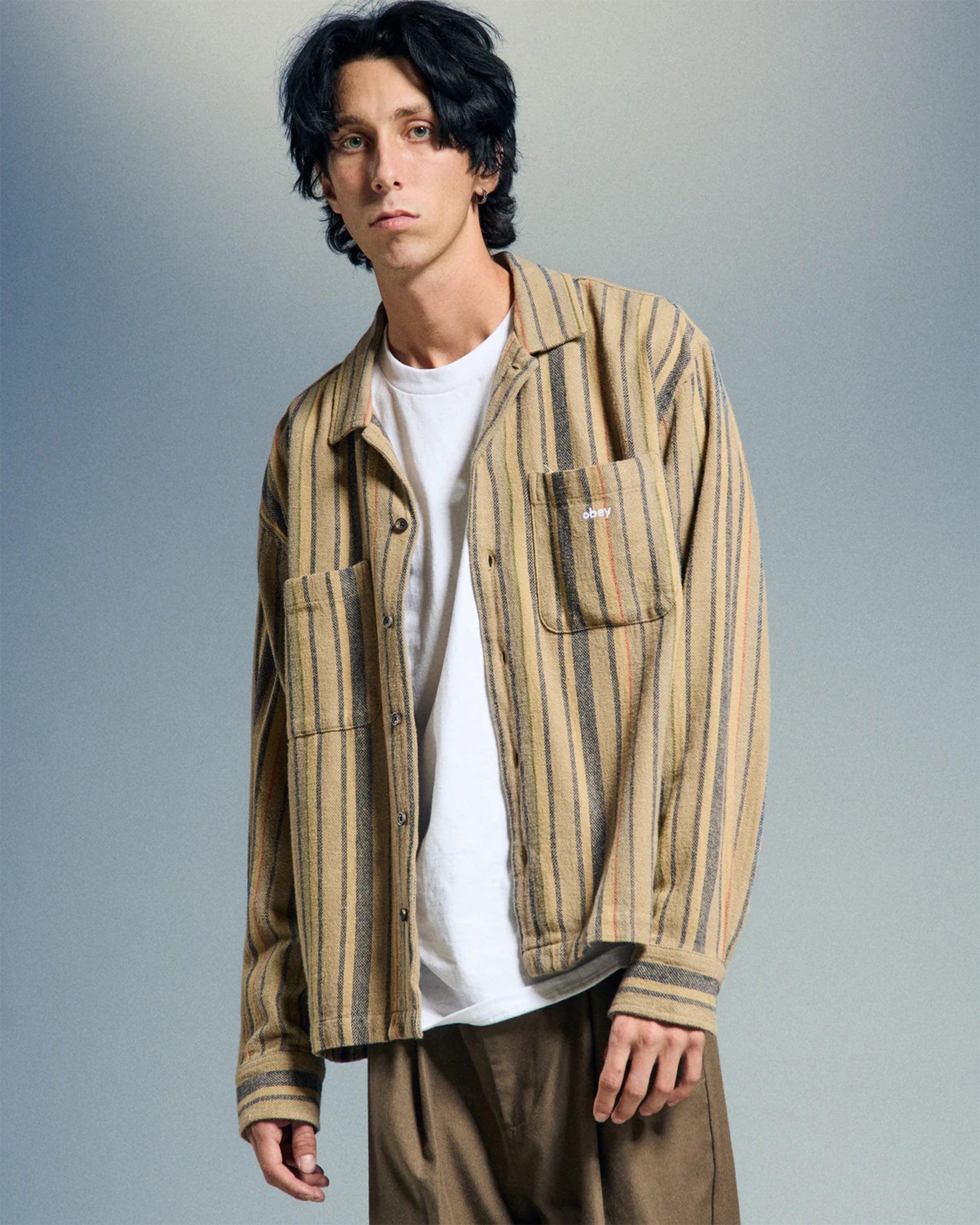 Willard L/S Shirt - Irish Cream/Multi – Jack's Surfboards