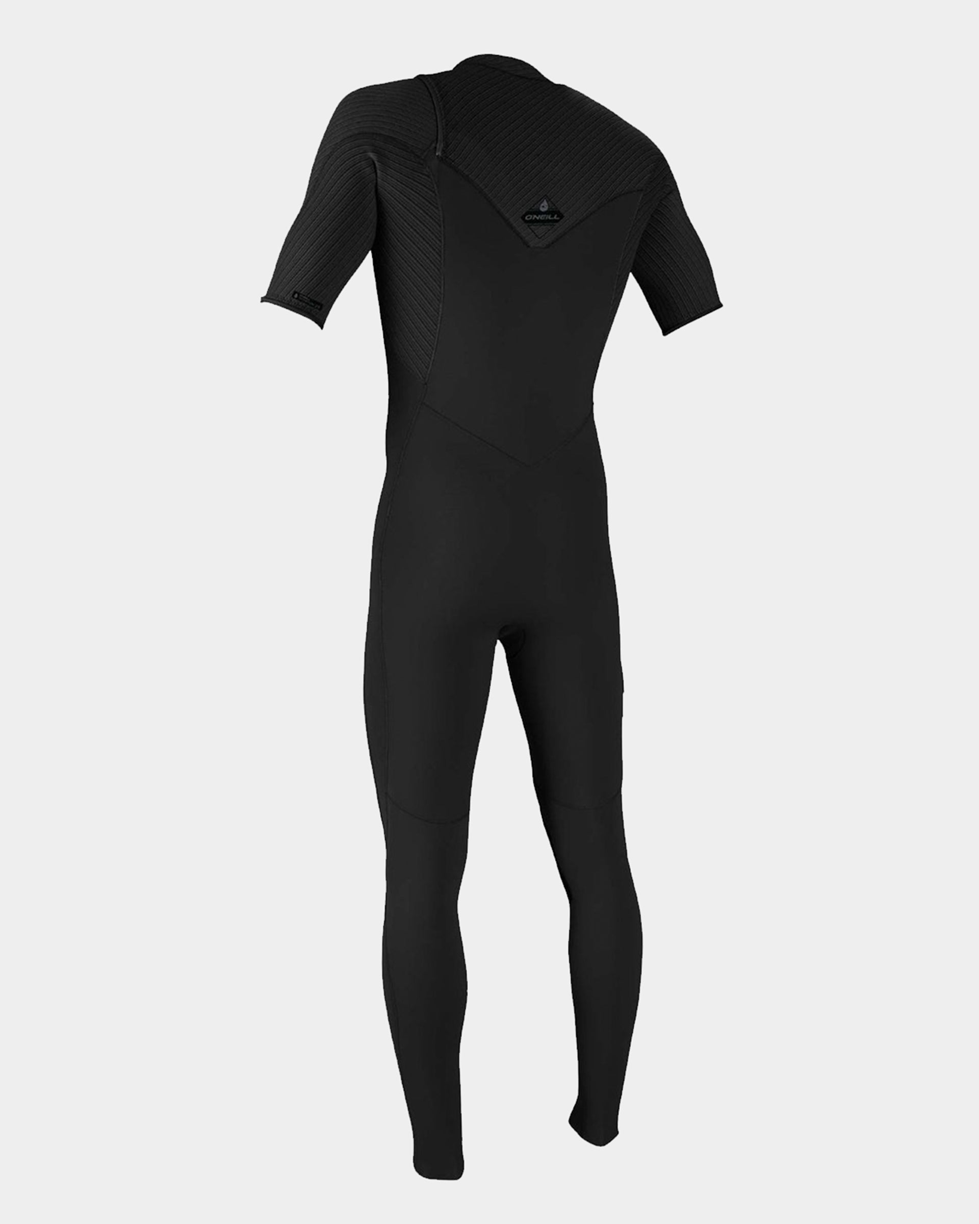 O'Neill Men's Hyperfreak 2mm Chest Zip Short Sleeve Fullsuit Wetsuit - Black/Black