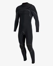 O'Neill Hyperfreak Fire 4/3mm+ Chest Zip Full Wetsuit - Black/Black