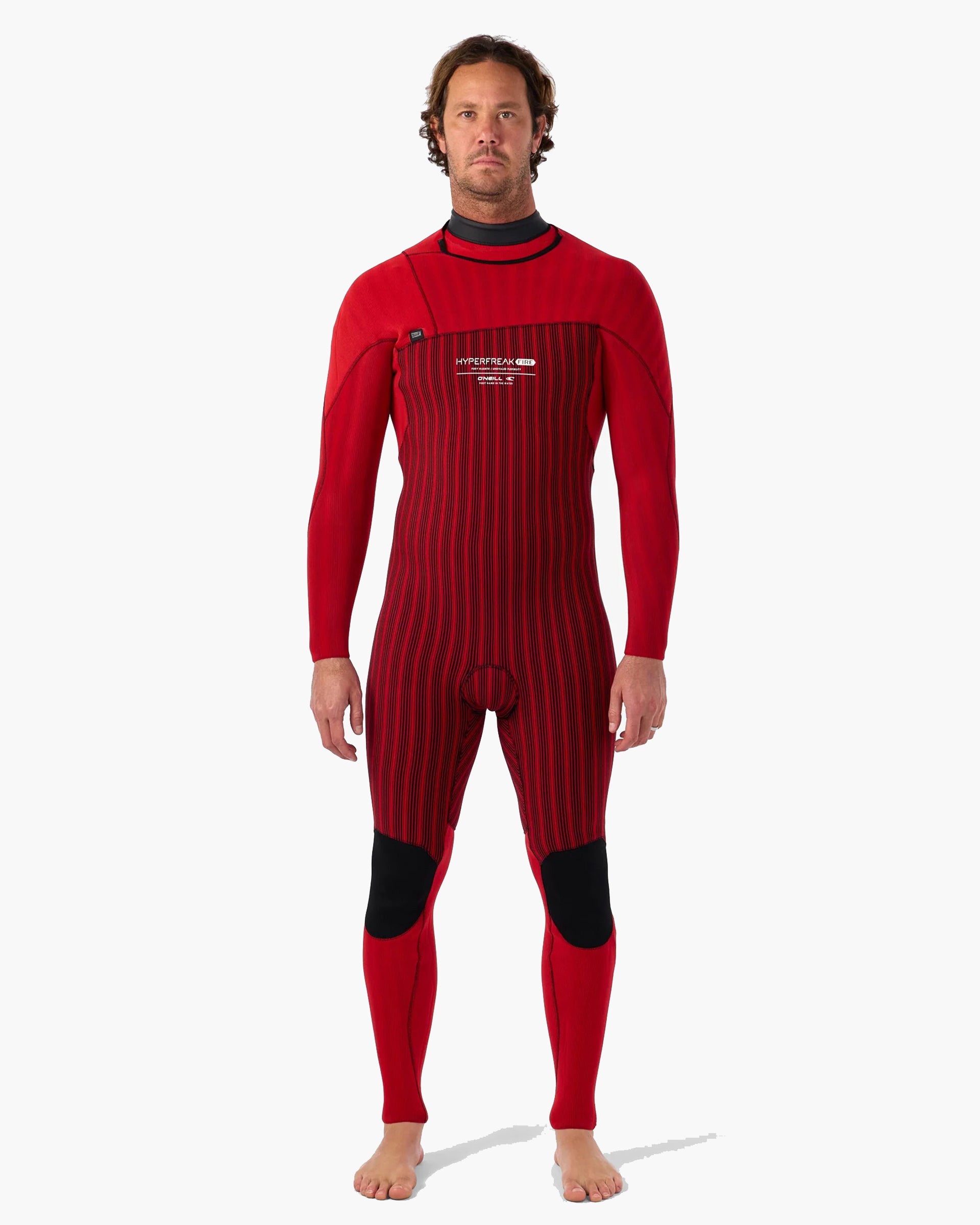Hyperfreak Fire 4/3mm+ Chest Zip Full Wetsuit - Black/Black