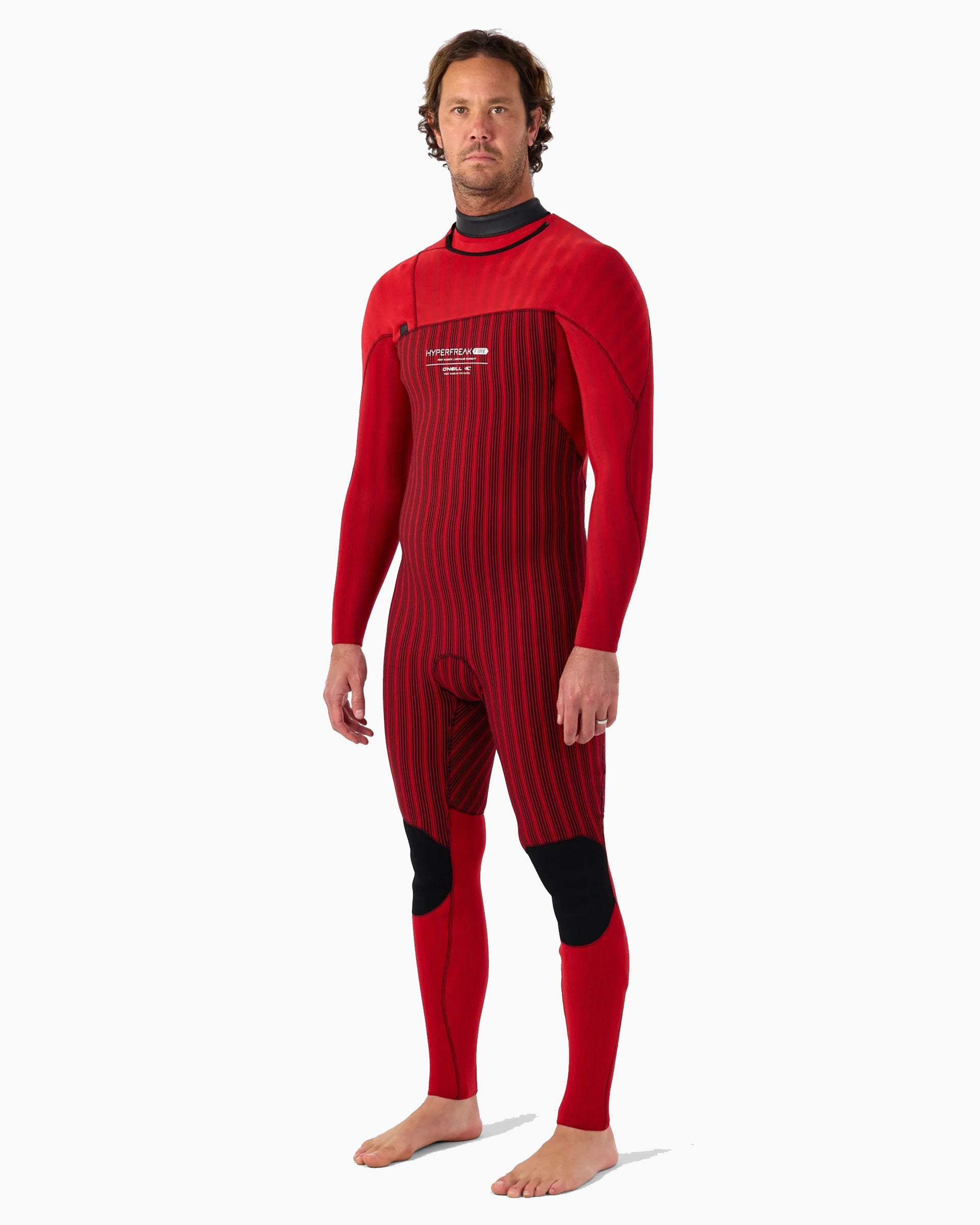 Hyperfreak Fire 4/3mm+ Chest Zip Full Wetsuit - Black/Black