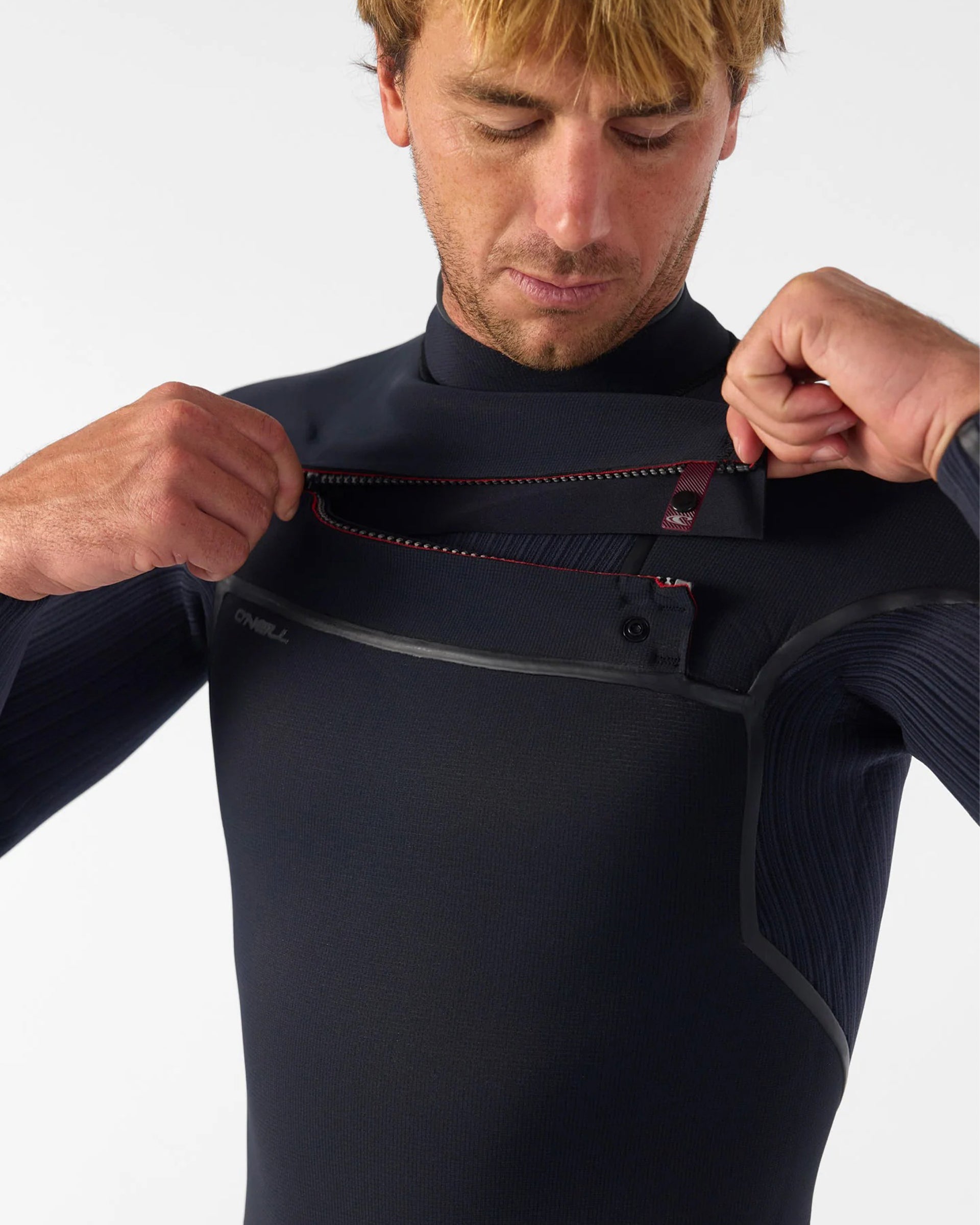 グリ  ファイヤーバード Hyperfreak Fire 4/3mm+ Chest Zip Full Wetsuit - Black/Black