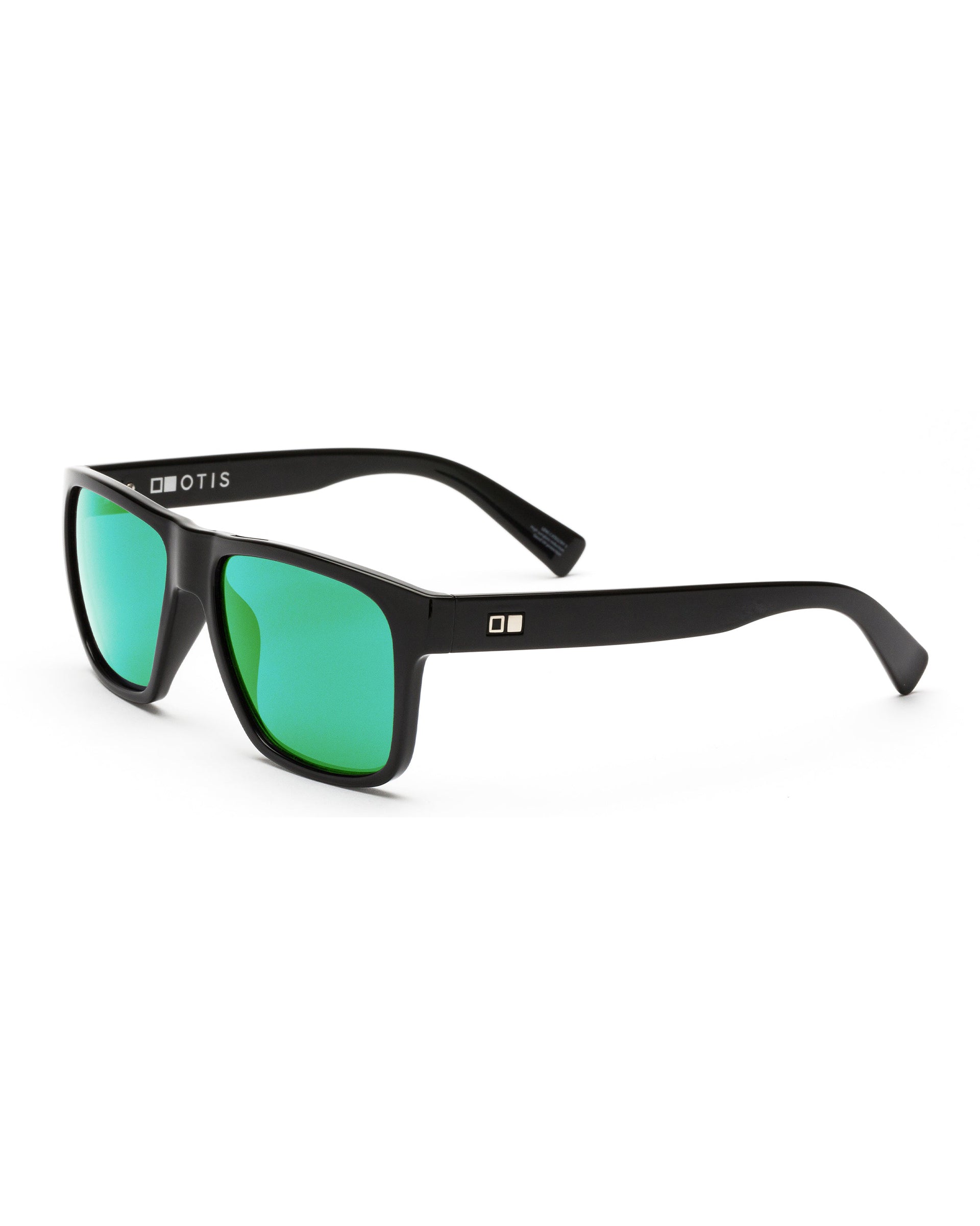 Otis Eyewear Life on Mars Glasses - Matte Black Mirror Green