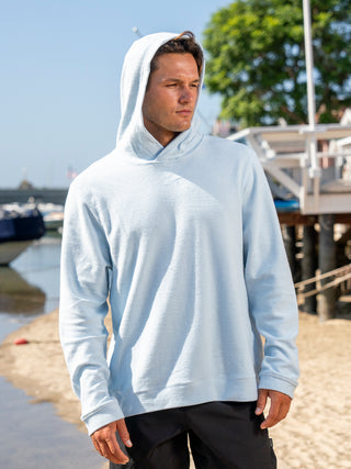 JS Active Men's Otto Active Pullover Hooded Sweatshirt - Light Blue