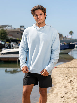JS Active Men's Otto Active Pullover Hooded Sweatshirt - Light Blue