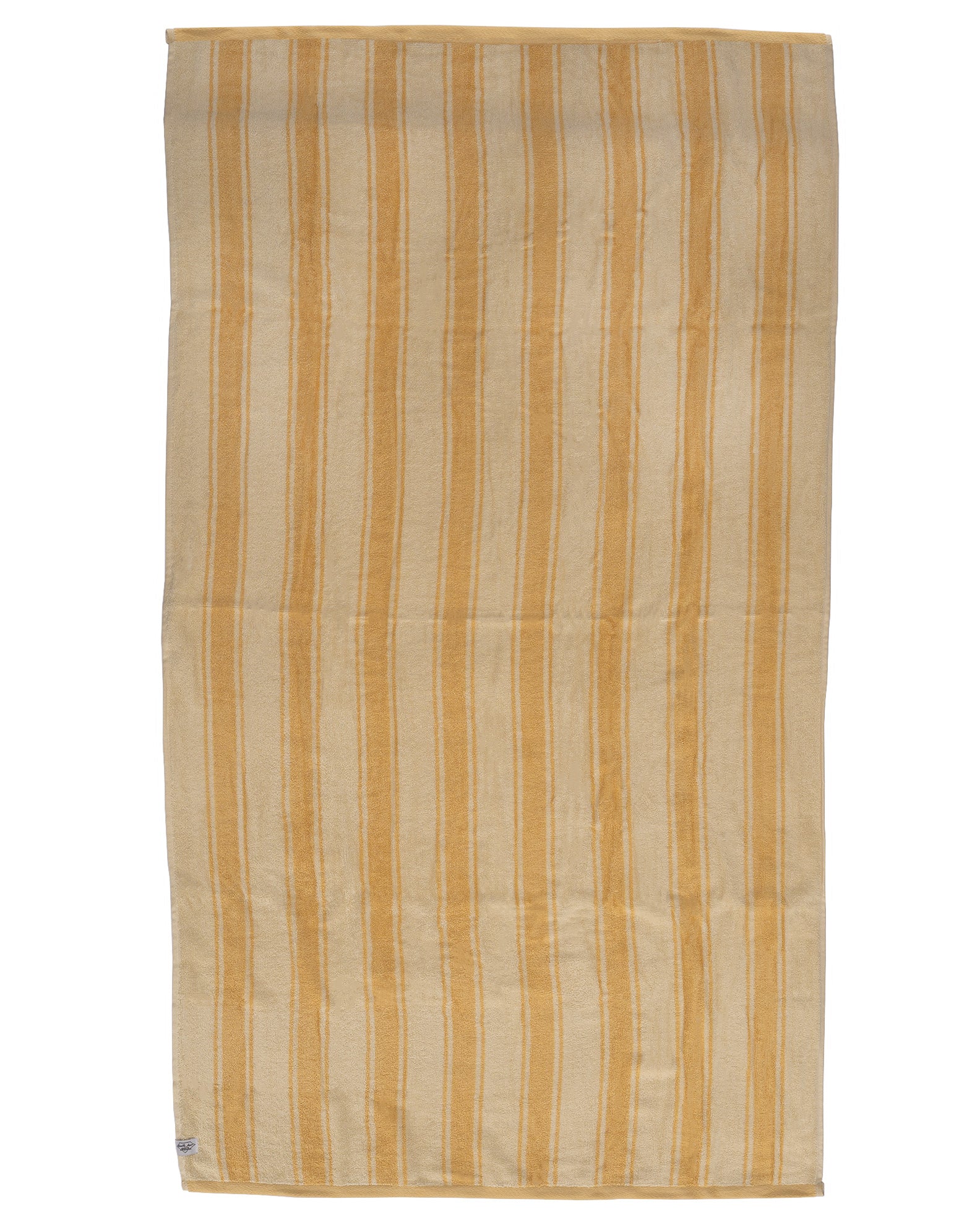 Danielle Brown Oversized Jacquard Beach Towel - Lemon Stripe