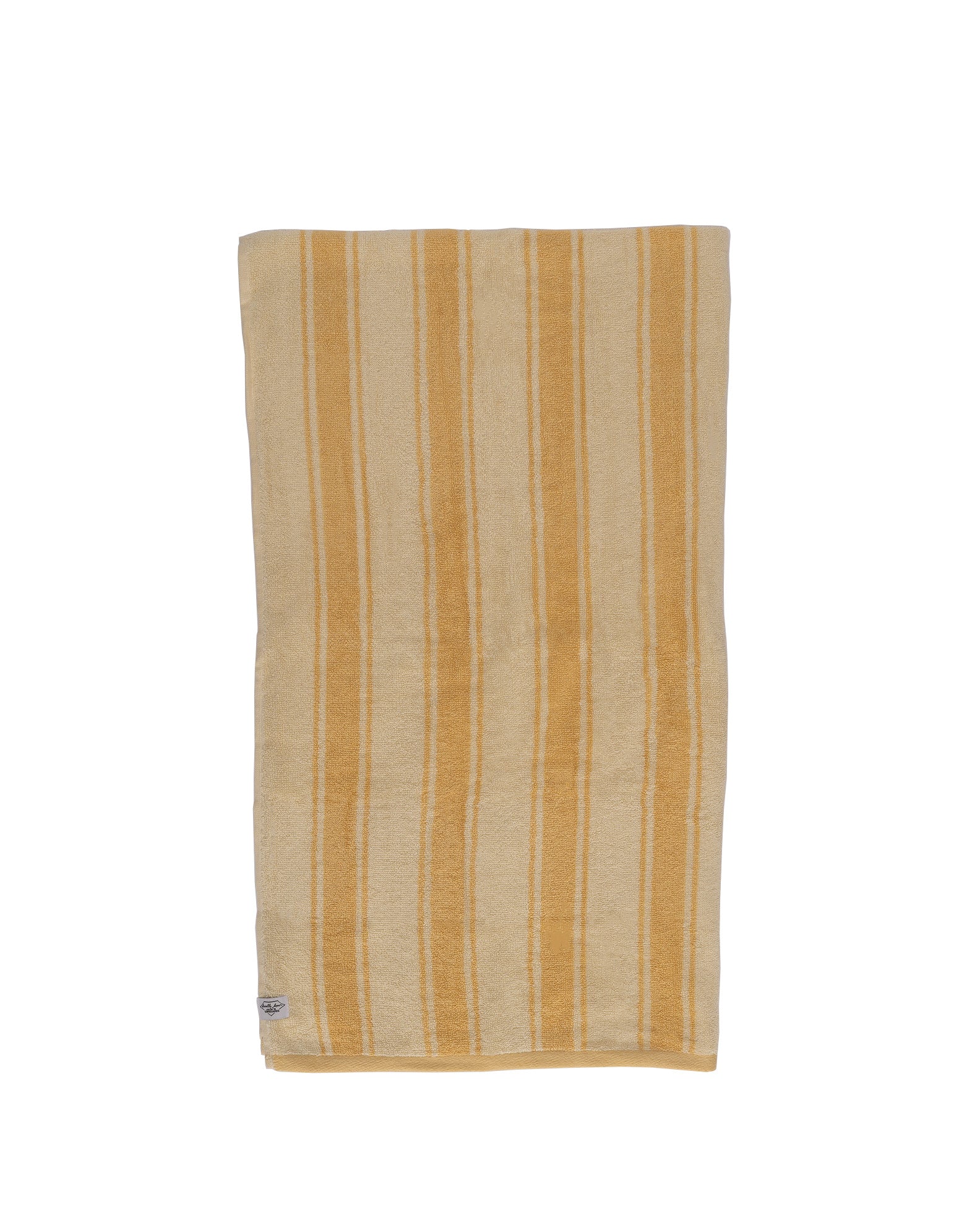 Danielle Brown Oversized Jacquard Beach Towel - Lemon Stripe