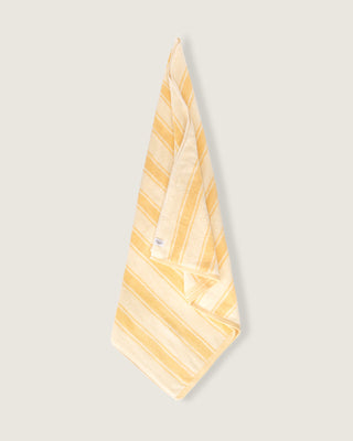 Danielle Brown Oversized Jacquard Beach Towel II - Lemon Stripe