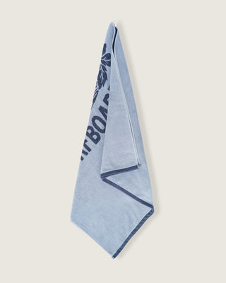 Oversized Jacquard Beach Towel II - Tip Toe Blue