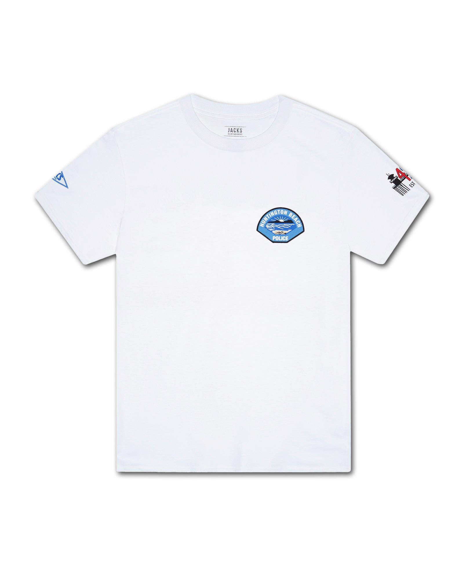 HBPD Checkered Patrol S/S Tee - White