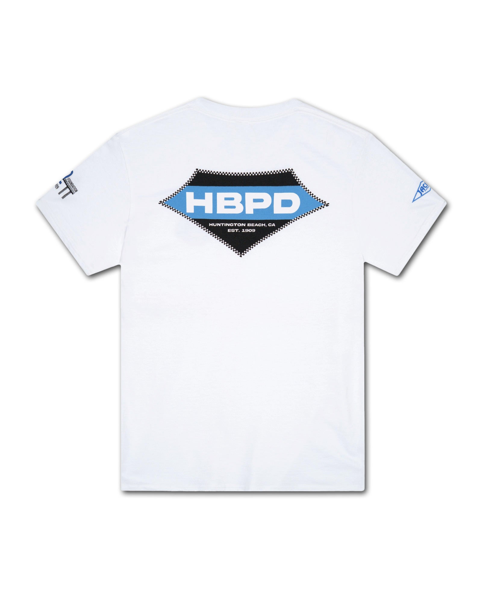 HBPD Checkered Patrol S/S Tee - White