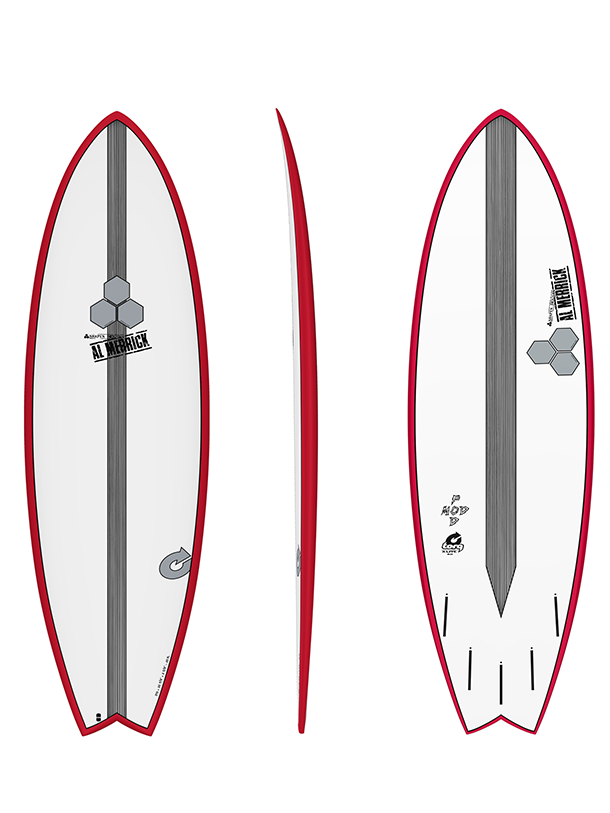 Torq x Channel Islands X-Lite Pod Mod Surfboard-Red