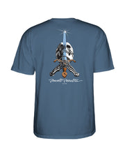 Powell Peralta Skull &amp; Sword Short Sleeve T-Shirt - Indigo Blue
