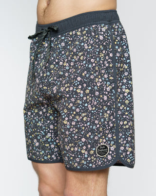 17" Pacific Floral Boardshorts - Black