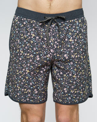 17" Pacific Floral Boardshorts - Black